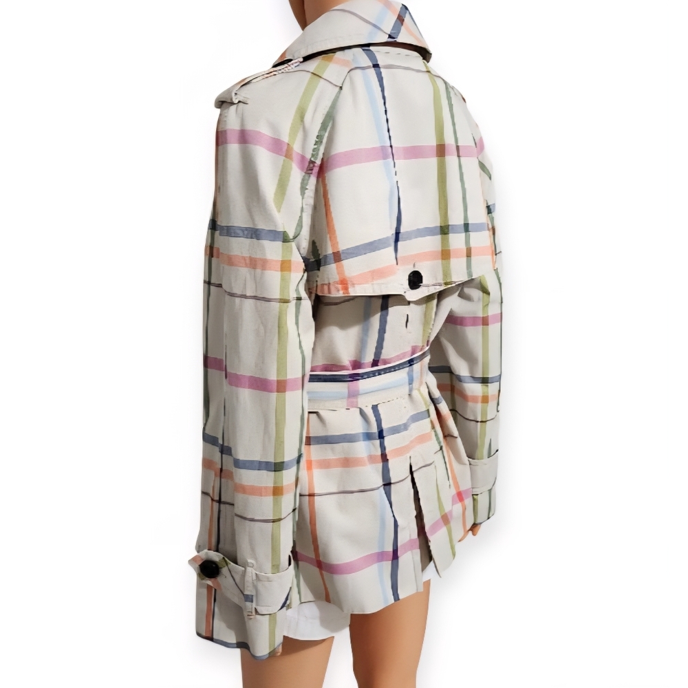 Coach Multicolor Plaid Trench Coat - Picture 5 of 14